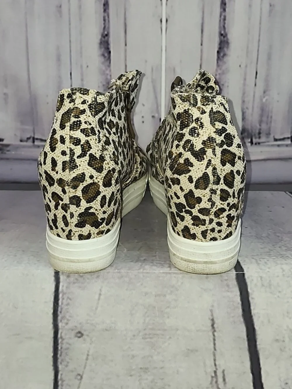 Not Rated Animal Print Wedge Sneakers